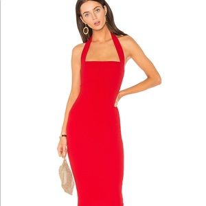 Nookie Boulevard midi dress red